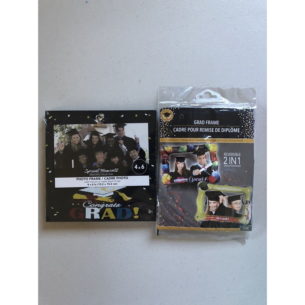 Graduation Set 4x6 picture clip frame and One Reversible Blow Up Frame